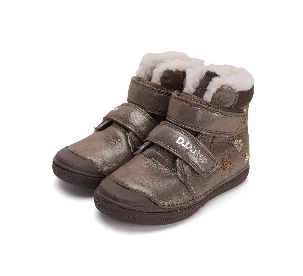 Dětská zimní obuv W049-42729A-bronzová